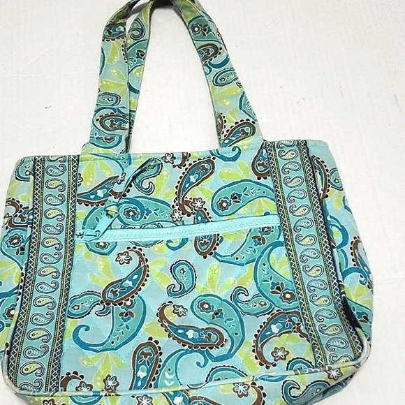 Maggi B Teal Bohemian Gypsy Hippie Retro Paisley Summer Tote Bag - Picture 1 of 7